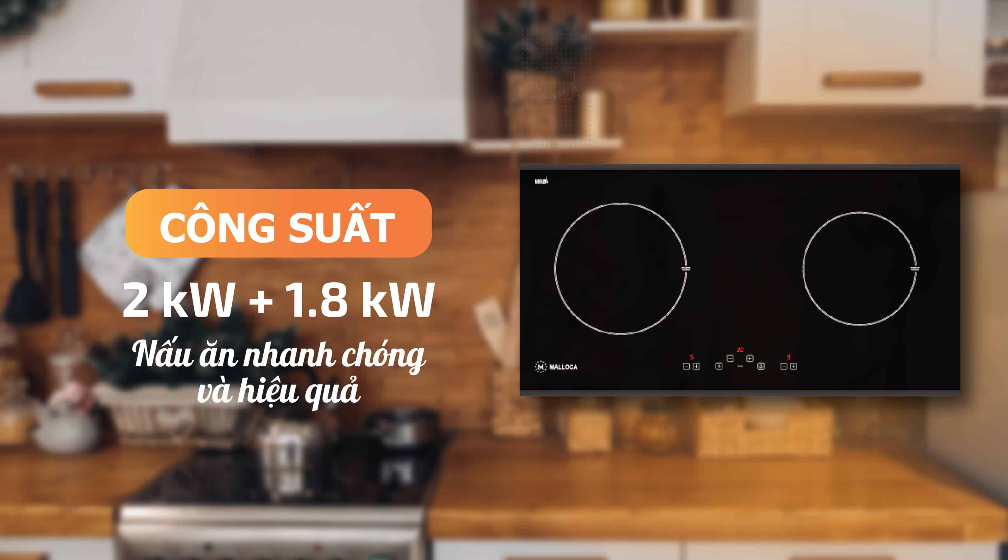 Công suất của bếp từ Malloca MH-02I D